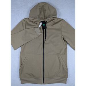 NWT $80 Riflessi Men's‎ Khaki Full Zip Hoodie Jacket Cotton Blend Size Large
